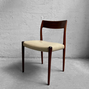 Niels Moller Model 77 Rosewood Leather Dining Side Chair