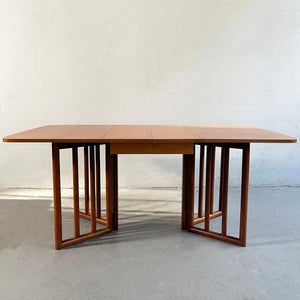 Mid Century Modern Birch Drop Leaf Dining Table