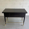 Paul McCobb For Calvin Ebonized Mahogany Extension Bar Serving Cart