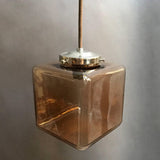 Smoked Glass Cube Pendant