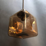 Smoked Glass Cube Pendant