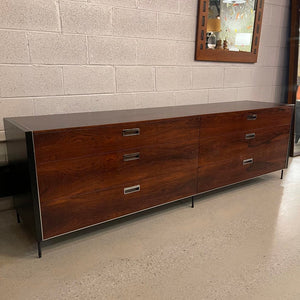 Sleek Modern Rosewood And Chrome Low Dresser