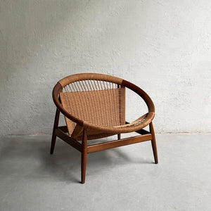 Scandinavian Modern Ringstol Woven Hoop Chair By Illum Wikkelsø