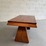 Art Deco Walnut Coffee Table Attributed To Donald Deskey