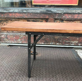 Industrial Wood Bench