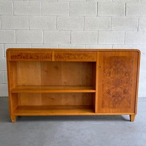 Biedermeier Style Satinwood Bookcase Credenza