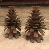 Bronze Pine Cone Candle Holders