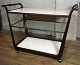 Regency Marble and Mahogany Serving Cart