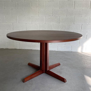 Danish Modern Rosewood Pedestal Dining Table