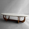 Midcentury Terrazzo Walnut Oblong Coffee Table By Harvey Probber