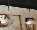 Brimmed Dome Holophane Pendant Light