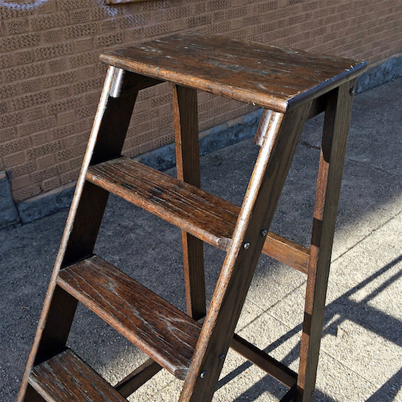 Vintage Industrial Putnam Oak Work Ladder – cityFoundry