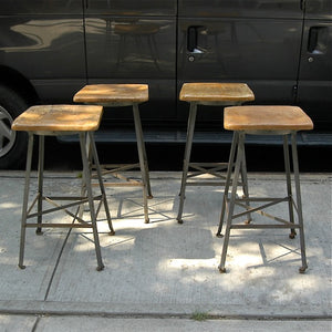 Angle Iron Stool Set