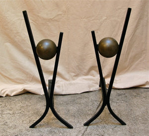 Steel Andirons