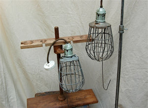 Blue Porcelain Double Cage Light Pendants