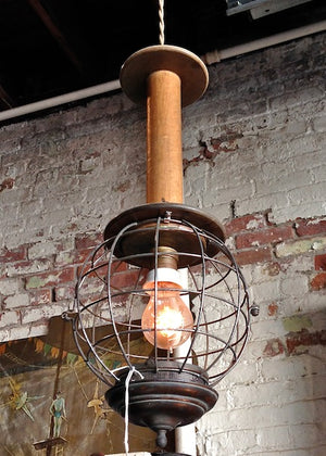 Cage Spool Pendant Light