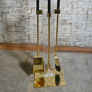 Lucite Fireplace Tools