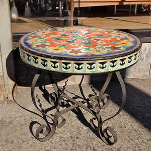 Round Ceramic Tile Table