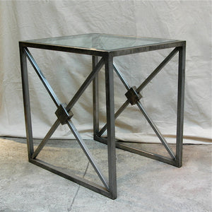 Brushed Steel Side Table