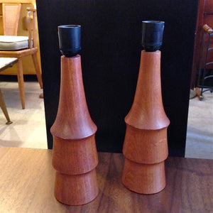 Teak Bedside Lamps